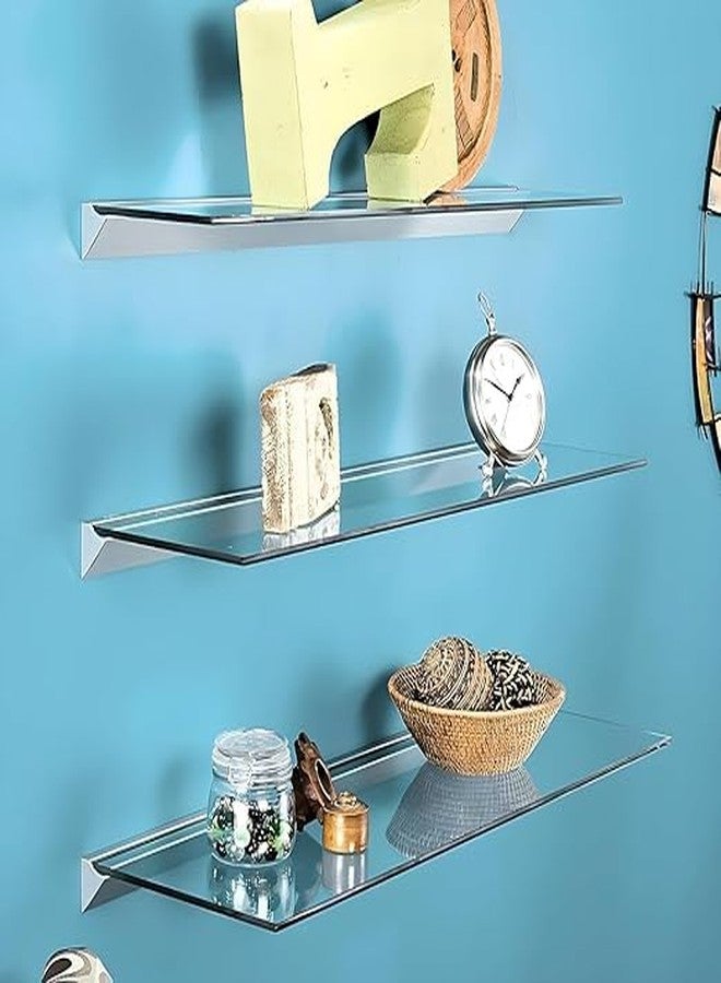 HEADLY SS Edge Clamp L Shape Right Angle Glass Panel Shelf Clamp Holder Stainless Steel Shelf Button Bracket Support with Suction Cup & Screw (Pack of 10) - Image 4